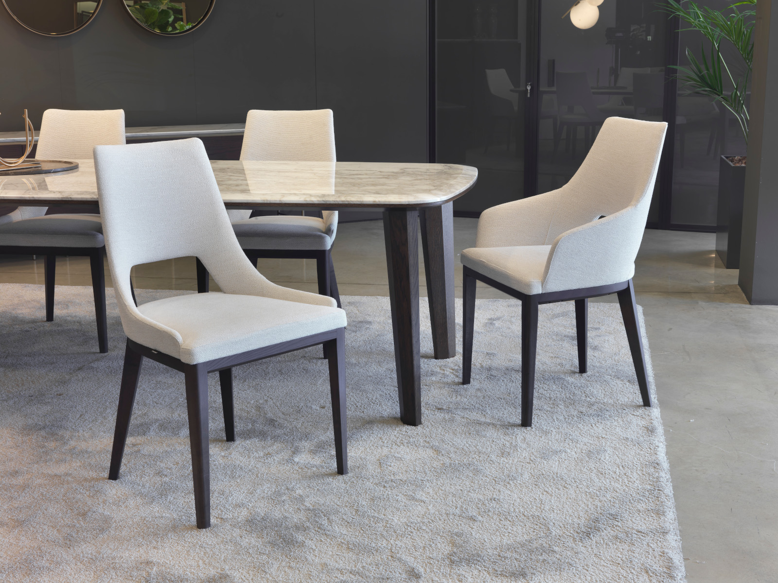 Dining chairs rubelli wooden base Grace