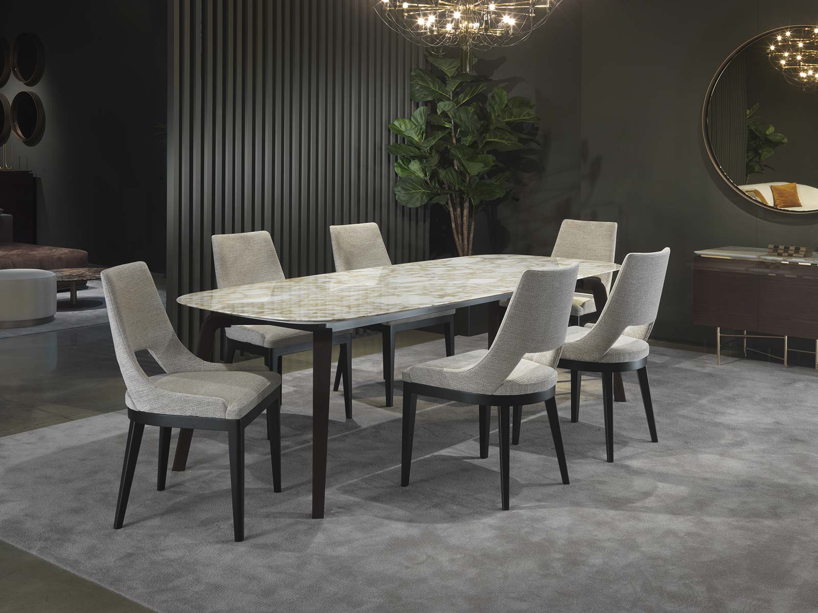 Dining chairs rubelli wooden base Grace